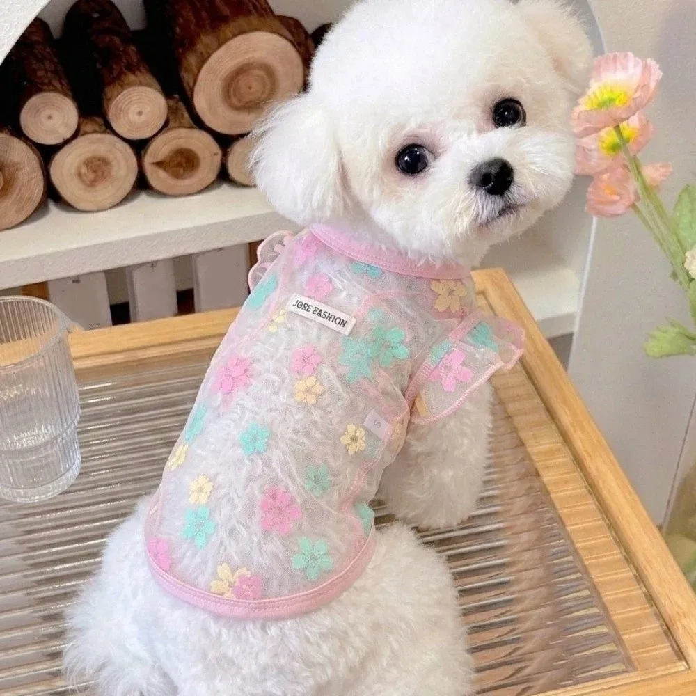 Thin Breathable Cooling Dog Vest Flying Sleeves Floral Print Cat Mesh T Shirt Sunproof Lightweight Dog Sunscreen Clothing
Thin Breathable Cooling Dog Vest Flying Sleeves Floral Print Cat Mesh T Shirt Sunproof Lightweight Dog Sunscreen Clothing