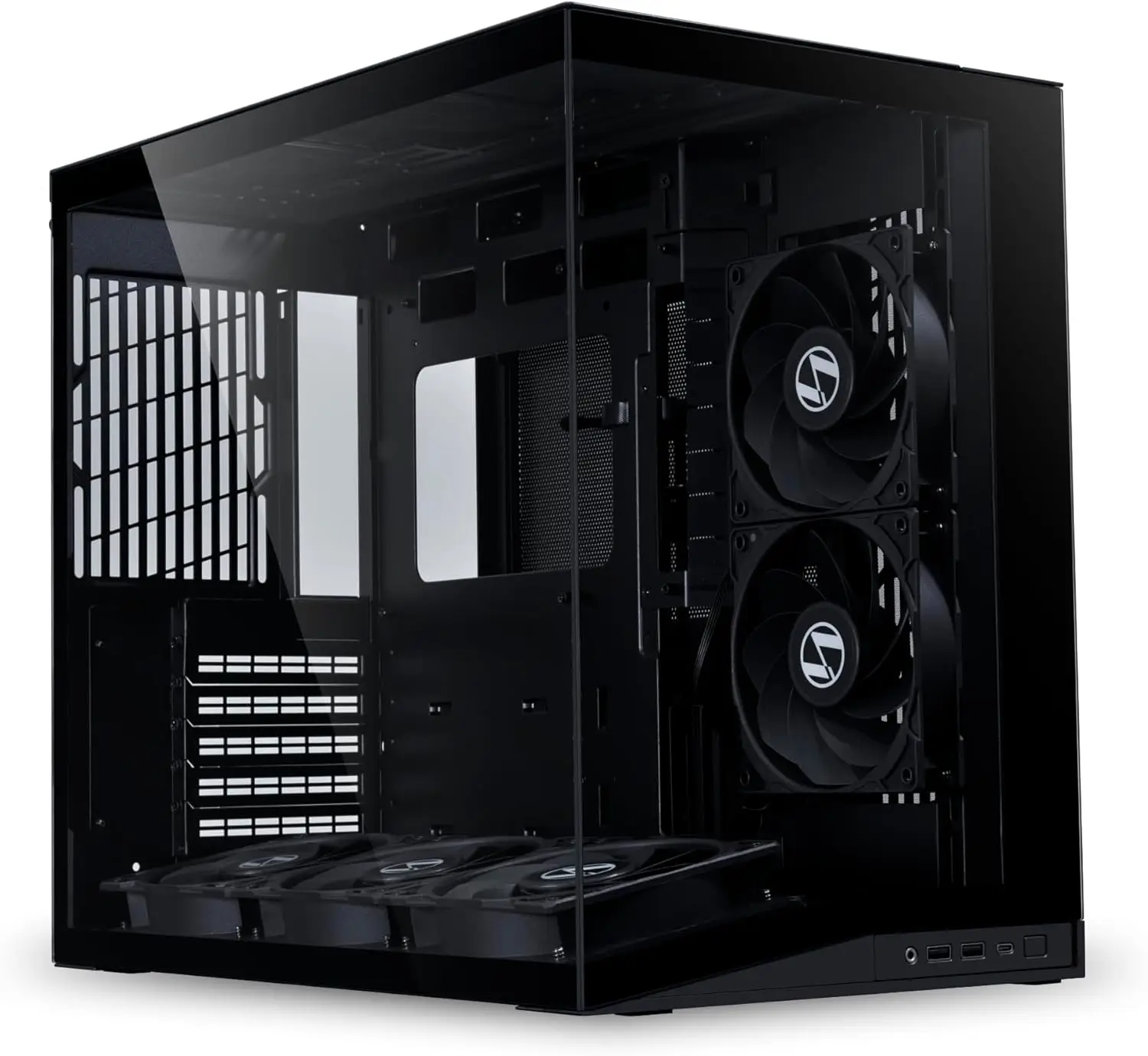 Compact ATX Mid-Tower PC Case with Panoramic View, High Airflow, 5 Pre-installed Fans, and Cable Management in Black
Compact ATX Mid-Tower PC Case with Panoramic View, High Airflow, 5 Pre-installed Fans, and Cable Management in Black