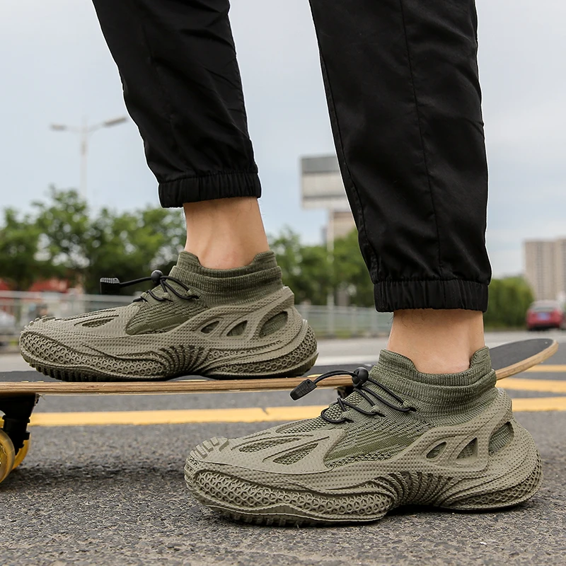 Новые мужские летние дышащие сетчатые туфли, уличная противоскользящая и износостойкая спортивная и повседневная обувь на толстой подошве
Новые мужские летние дышащие сетчатые туфли, уличная противоскользящая и износостойкая спортивная и повседневная обувь на толстой подошве
