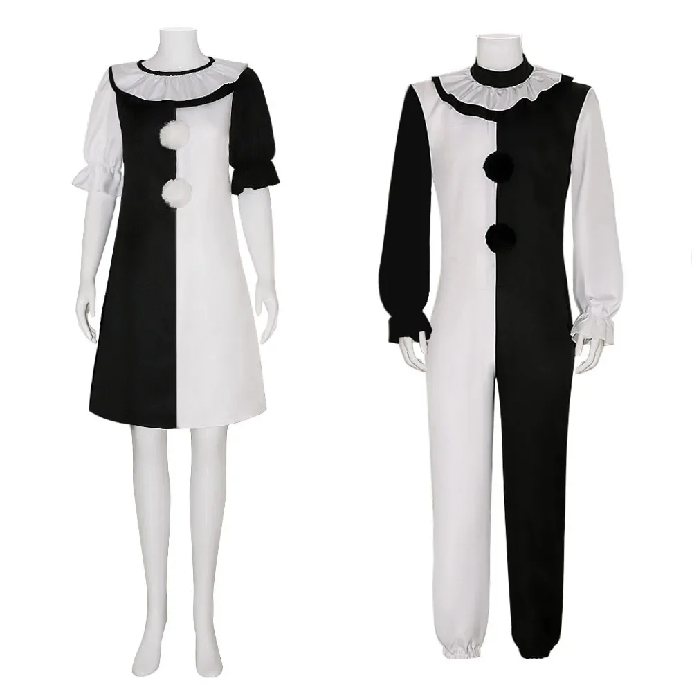 Art the Clown Cosplay Women Men Black and White Dress Jumpsuit Mask Halloween Horrible Role Playing Carnival Party Fancy Outfit
Art the Clown Cosplay Women Men Black and White Dress Jumpsuit Mask Halloween Horrible Role Playing Carnival Party Fancy Outfit