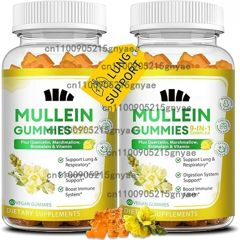 Mullein Leaf Extract Contains Bromelain, Quercetin - Supports Lung Cleanliness, Healthy Breathing, Digestion Support -60 Gummies
Mullein Leaf Extract Contains Bromelain, Quercetin - Supports Lung Cleanliness, Healthy Breathing, Digestion Support -60 Gummies