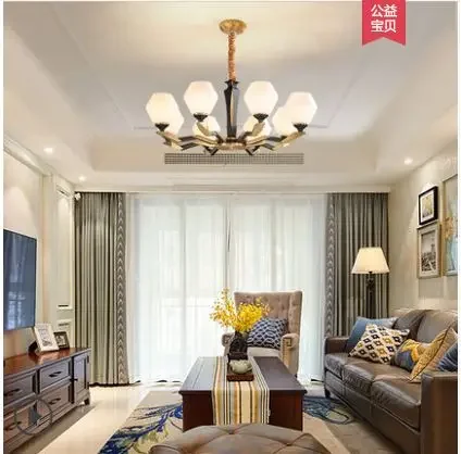 American chandelier modern minimalist copper lamps home living room atmosphere simple European restaurant bedroom Nordic style
American chandelier modern minimalist copper lamps home living room atmosphere simple European restaurant bedroom Nordic style