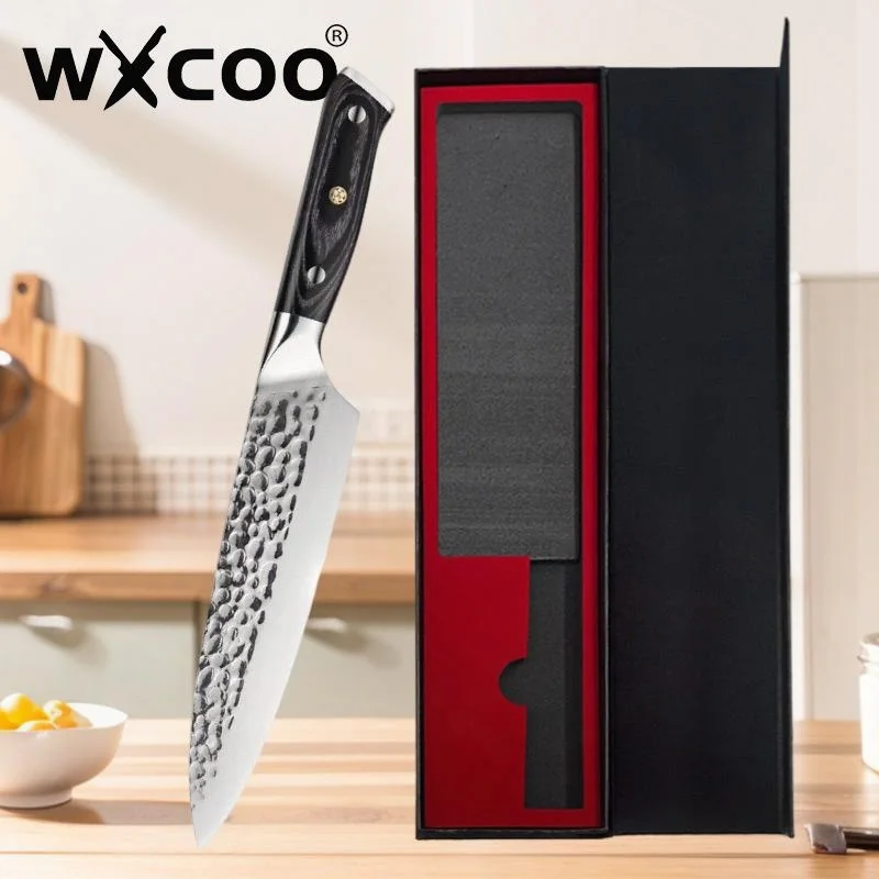 WXCOO 7,5-дюймовый кухонный нож шеф-повара с коробкой, режущие инструменты, кухонный нож для нарезки мяса, нож для очистки фруктов и овощей
WXCOO 7,5-дюймовый кухонный нож шеф-повара с коробкой, режущие инструменты, кухонный нож для нарезки мяса, нож для очистки фруктов и овощей