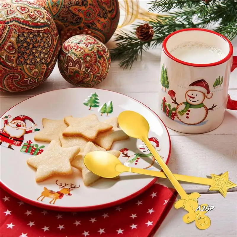 32Pcs Christmas Decorations For Home Stainless Xmas Coffee Spoons Dessert Spoon Tableware Kitchen New Year Gifts Gold
32Pcs Christmas Decorations For Home Stainless Xmas Coffee Spoons Dessert Spoon Tableware Kitchen New Year Gifts Gold