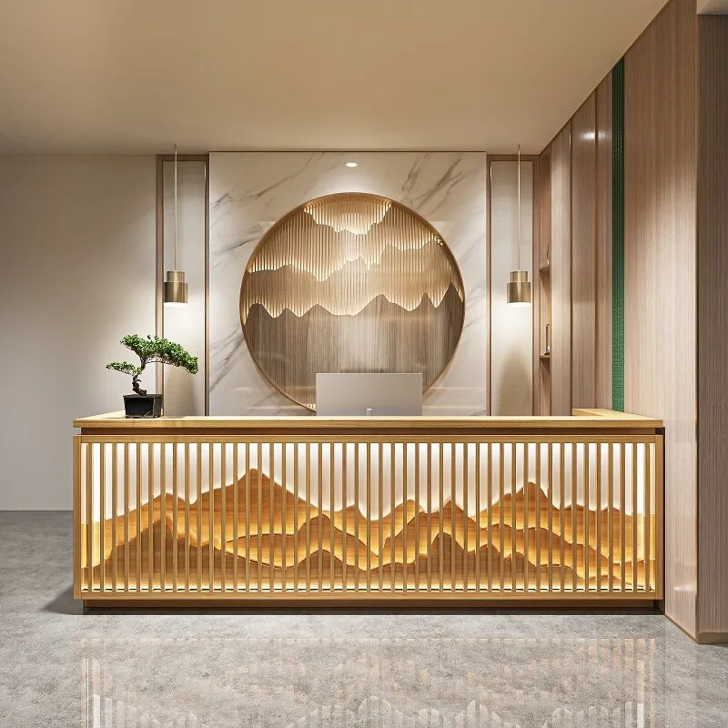 Chinese style Reception desk Tea room health centerreception counter Traditional recepcja kosmetyczna mala industrial furniture
Chinese style Reception desk Tea room health centerreception counter Traditional recepcja kosmetyczna mala industrial furniture