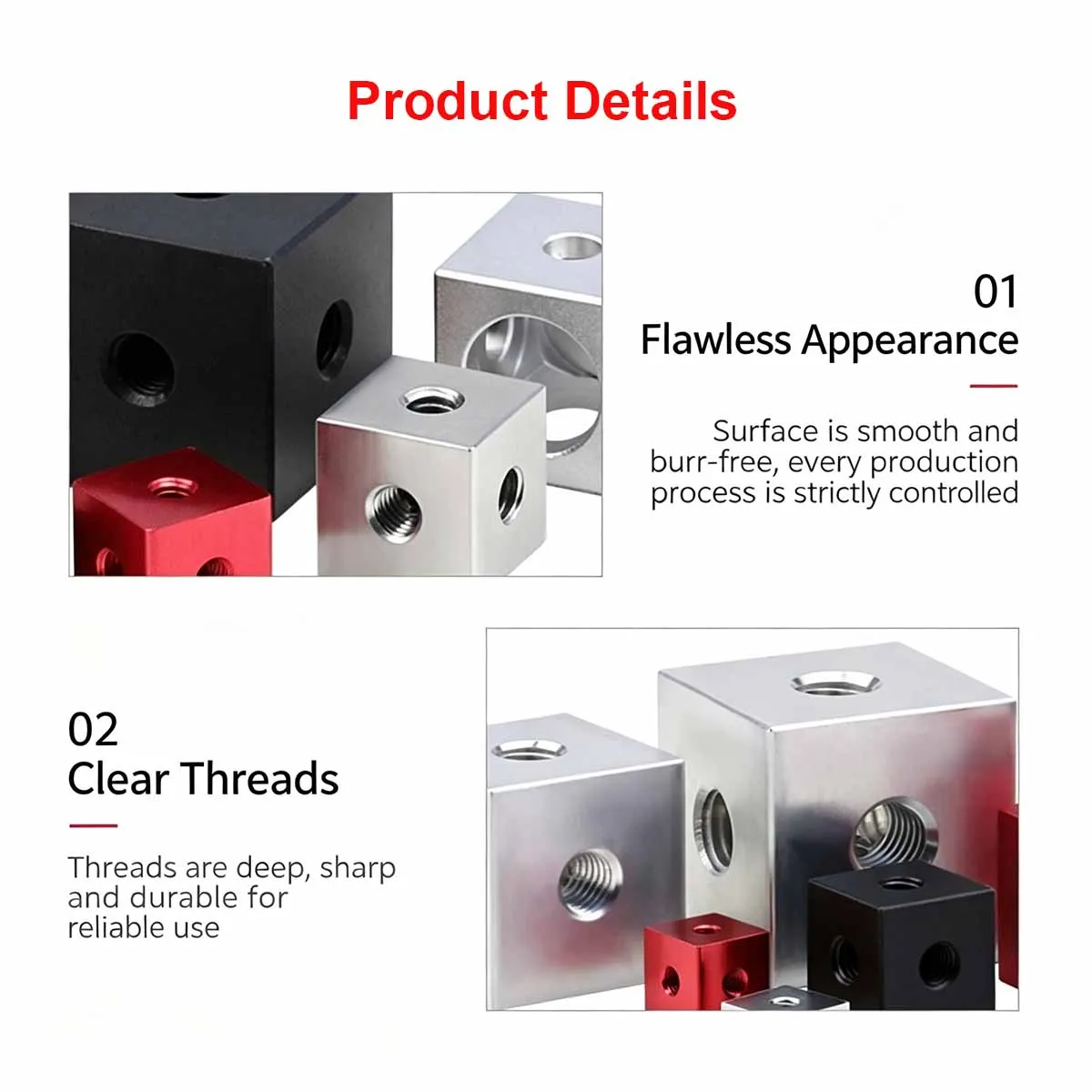 Color Anodized Aluminum Cube Connector Nut M3 M4 M5 M6 M8 M10 Six Sided 3-Way Thread Fix Block For Industrial Extrusion Profile
Color Anodized Aluminum Cube Connector Nut M3 M4 M5 M6 M8 M10 Six Sided 3-Way Thread Fix Block For Industrial Extrusion Profile