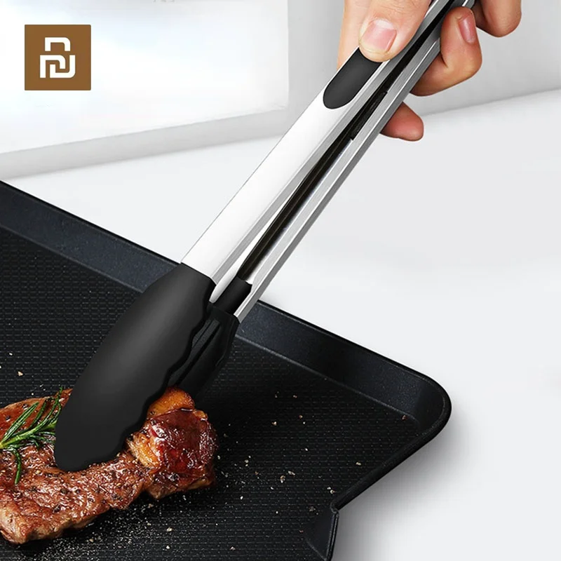 Youpin Silicone Food Tong Kitchen Tongs Grilling Utensil Cooking Tong Clip Clamp Accessories Salad Serving BBQ Tools Food Grade
Youpin Silicone Food Tong Kitchen Tongs Grilling Utensil Cooking Tong Clip Clamp Accessories Salad Serving BBQ Tools Food Grade