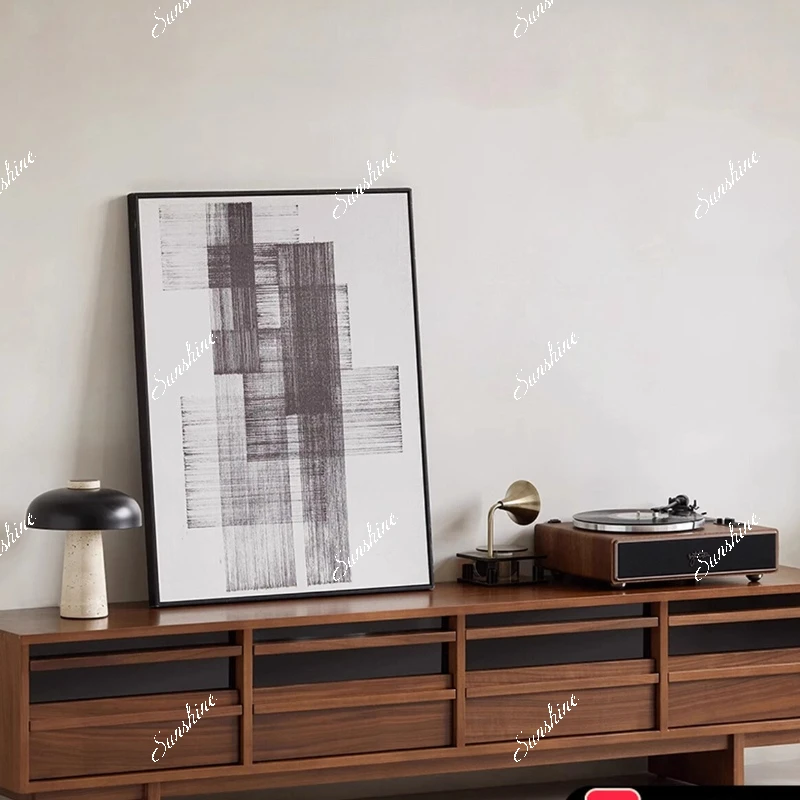 Solid wood TV cabinet, black walnut living room floor, small apartment against the wall for storage
Solid wood TV cabinet, black walnut living room floor, small apartment against the wall for storage
