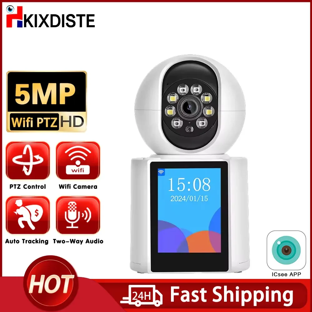 2.8 Inch Wifi Voice Call Camera Baby Monitor 5MP Video Audio Home Security Camera Smart Home Indoor Wireless PTZ Cam iCSee
2.8 Inch Wifi Voice Call Camera Baby Monitor 5MP Video Audio Home Security Camera Smart Home Indoor Wireless PTZ Cam iCSee