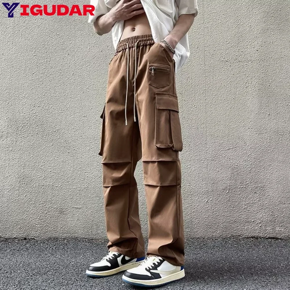Multi-pocket Cargo Pants men Korean y2k solid color pocket new straight loose wide leg casual pants ropa hombre trousers
Multi-pocket Cargo Pants men Korean y2k solid color pocket new straight loose wide leg casual pants ropa hombre trousers