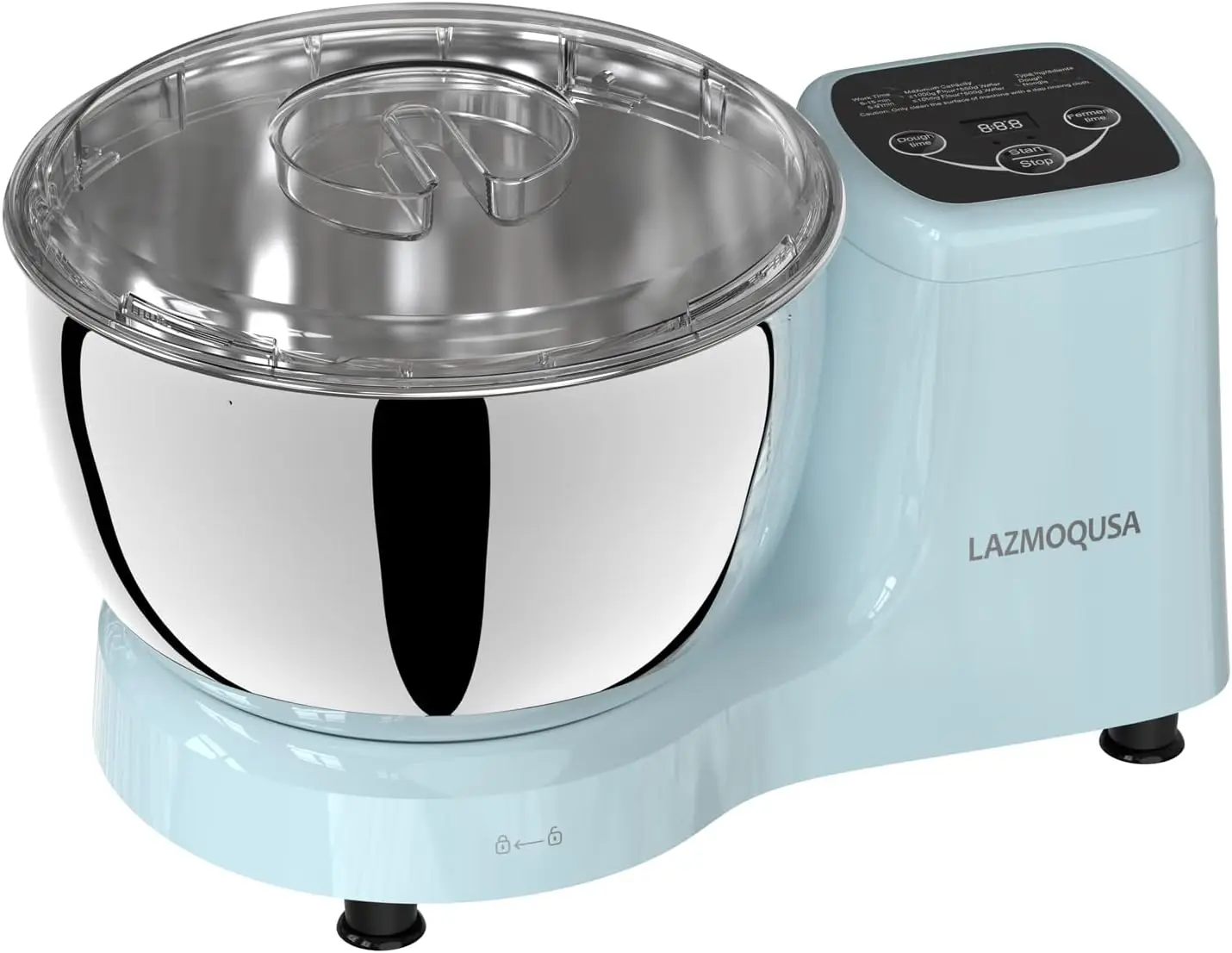 5.5QT Stainless Steel Dough Maker with Ferment Function - 230W Motor for Bread, Pizza, Sourdough Baking
5.5QT Stainless Steel Dough Maker with Ferment Function - 230W Motor for Bread, Pizza, Sourdough Baking