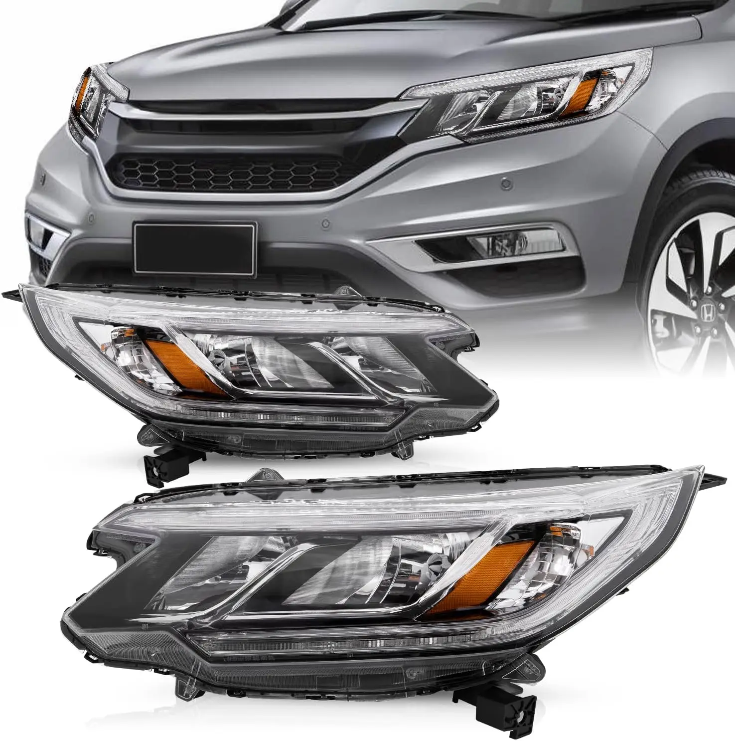 Headlight Assembly for 2015 2016 Honda CRV Factory Style Headlamp Front Head Light Lamp (Driver and Passenger Side)
Headlight Assembly for 2015 2016 Honda CRV Factory Style Headlamp Front Head Light Lamp (Driver and Passenger Side)