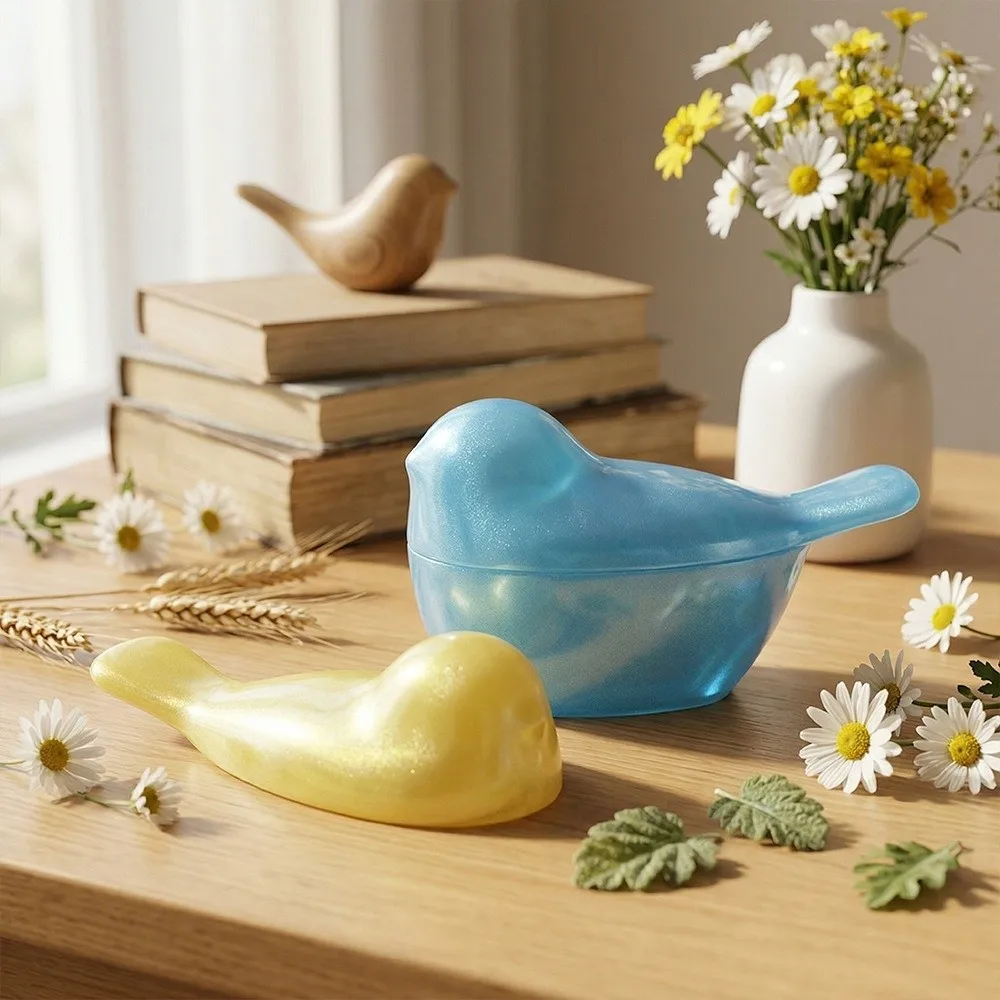 Handmade Non-stick Bird Storage Box Mold Soft with Lid Storage Jar Mold DIY Crafts 3D Resin Mold Candle Making
Handmade Non-stick Bird Storage Box Mold Soft with Lid Storage Jar Mold DIY Crafts 3D Resin Mold Candle Making
