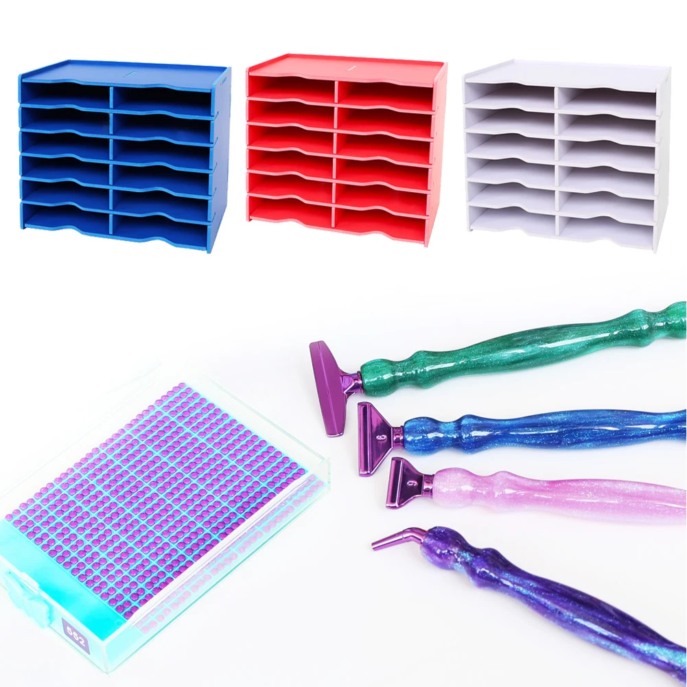 12 Grids Diamond Painting Tray Organizer Rack with Diamond Box Multi-Boat Plates Storage Rack Multifunctional for Kids Adults
12 Grids Diamond Painting Tray Organizer Rack with Diamond Box Multi-Boat Plates Storage Rack Multifunctional for Kids Adults