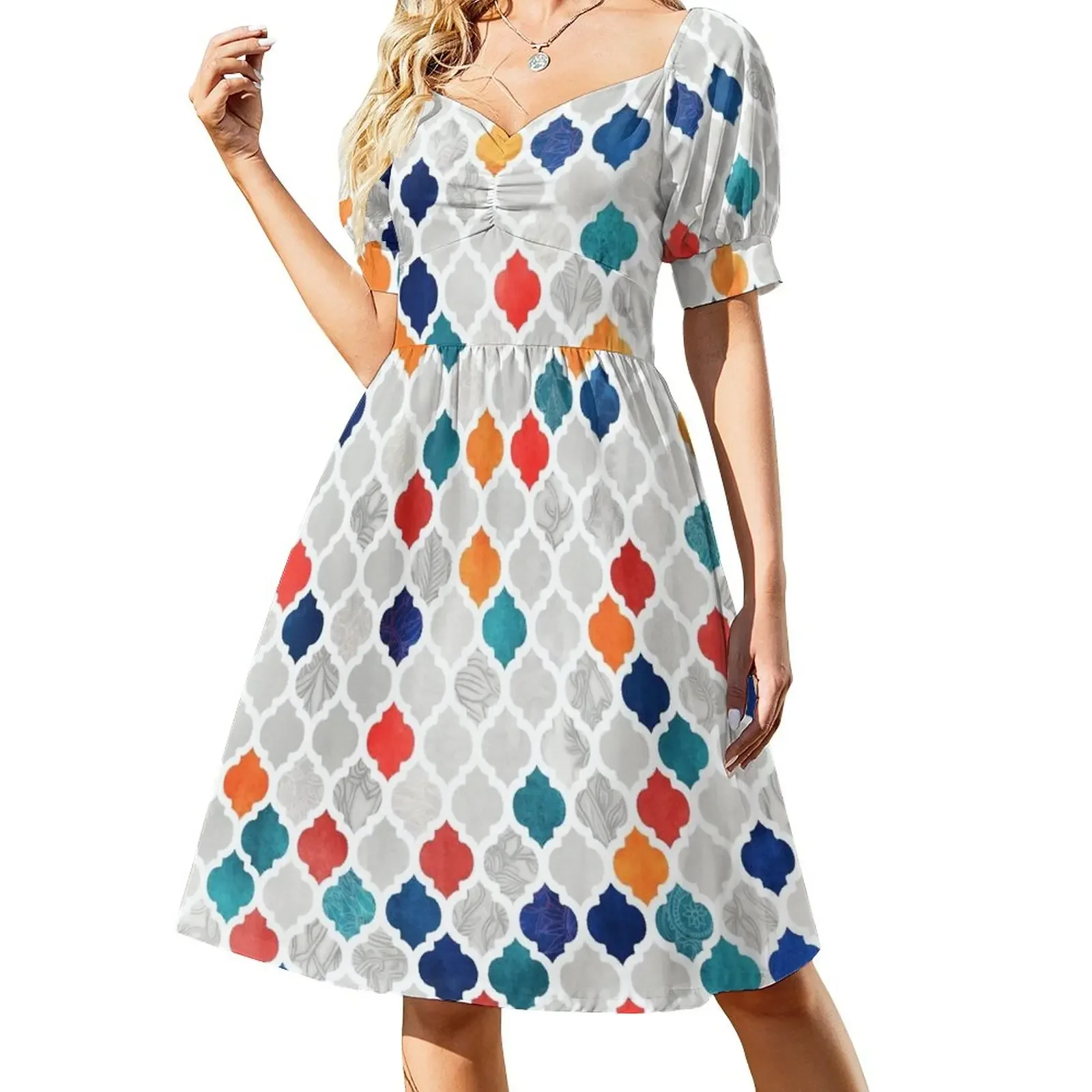 Sea & Spice Moroccan Pattern Short-Sleeved Dress dress for woman evening dresses luxury 2025 women's summer dress 2025
Sea & Spice Moroccan Pattern Short-Sleeved Dress dress for woman evening dresses luxury 2025 women's summer dress 2025