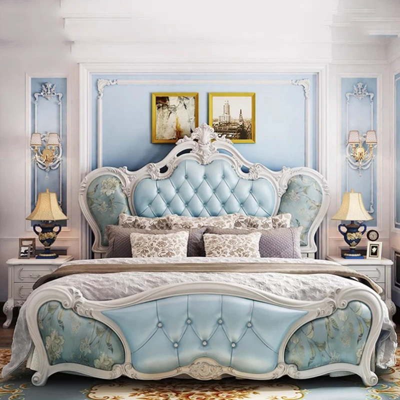 European Royal Pretty Double Bed Wood High End Carved Unique Frame Double Bed Girl Sleeping Letti Matrimoniali Bedroom Furniture
European Royal Pretty Double Bed Wood High End Carved Unique Frame Double Bed Girl Sleeping Letti Matrimoniali Bedroom Furniture