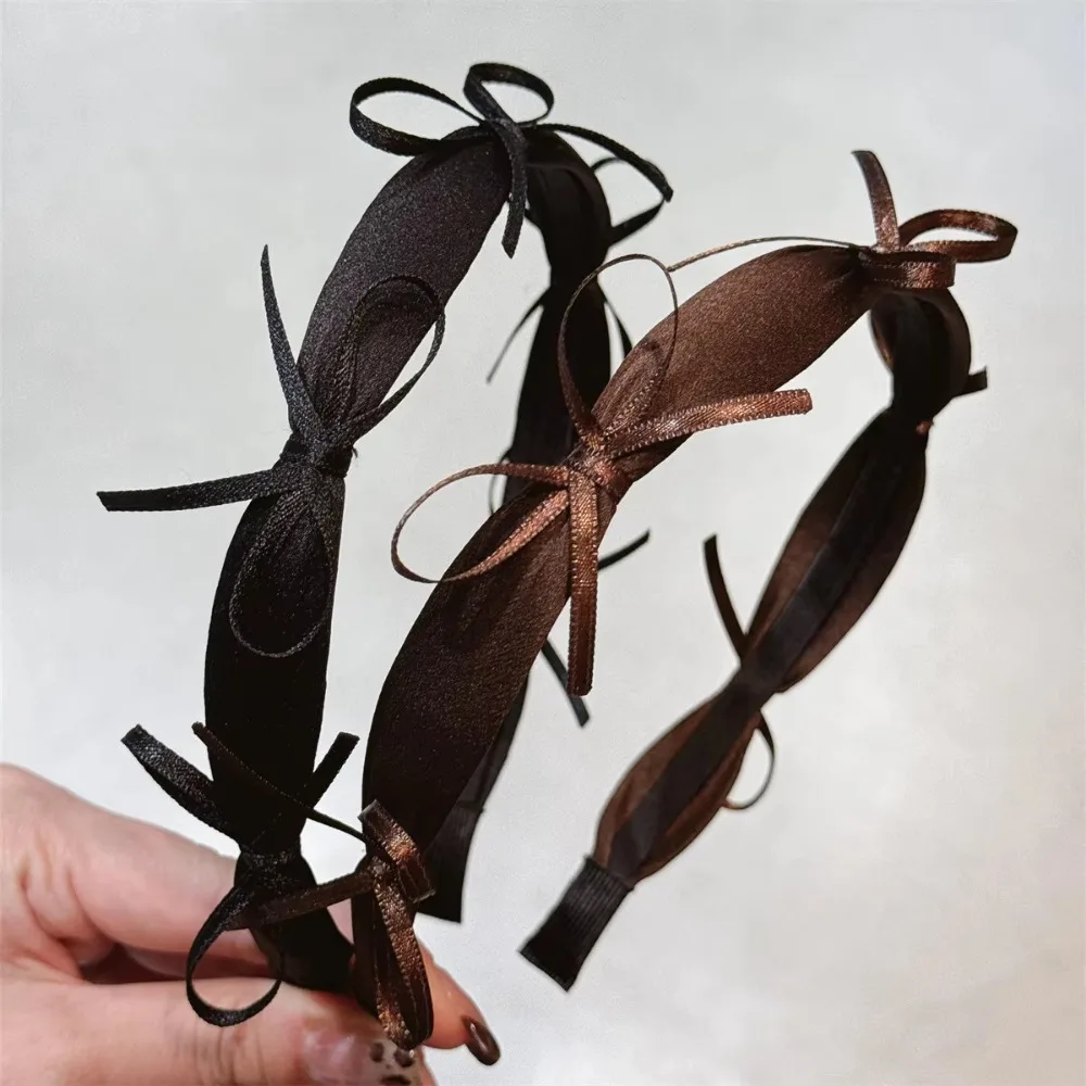 High-End Satin Bow Headband Black Thin Ribbon Decor Hair Hoop Hair Accessory Women Girls
High-End Satin Bow Headband Black Thin Ribbon Decor Hair Hoop Hair Accessory Women Girls