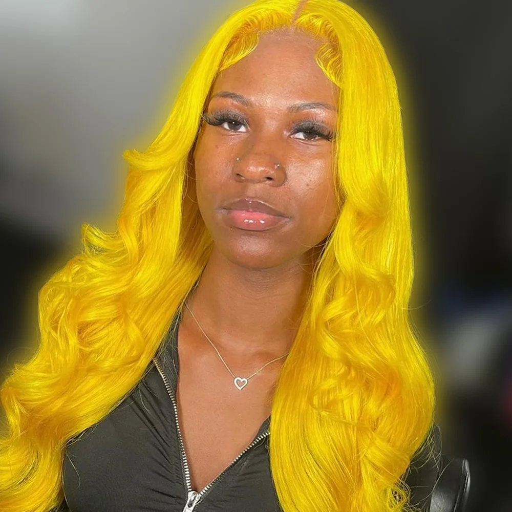 13x6 Body Wave Yellow Colored Human Hair Wigs Transparent Lace Front Wig 100% Human Hair Wigs For Women Pre-Plucking 250 Density
13x6 Body Wave Yellow Colored Human Hair Wigs Transparent Lace Front Wig 100% Human Hair Wigs For Women Pre-Plucking 250 Density