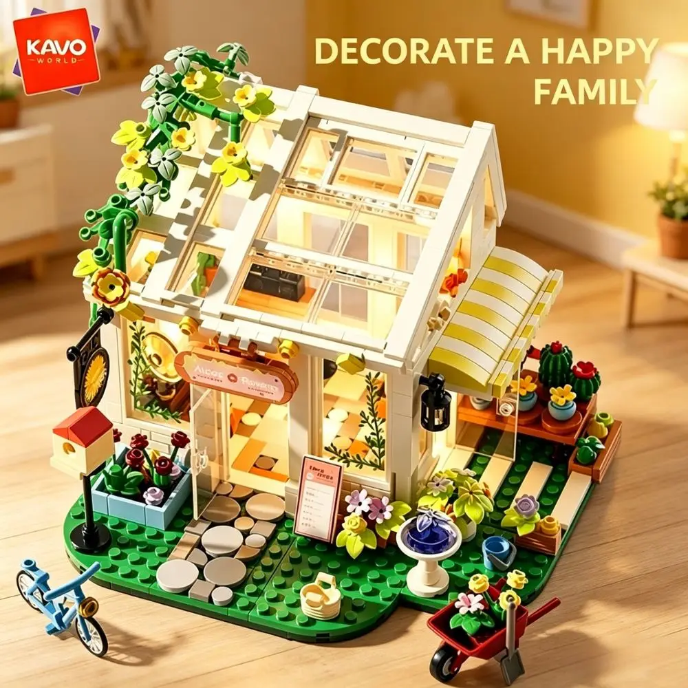 KAVOWORLD 832PCS Sunlit Florist Shop Building Blocks Set Street View House with Light DIY Assembly Model for Collection Gifts
KAVOWORLD 832PCS Sunlit Florist Shop Building Blocks Set Street View House with Light DIY Assembly Model for Collection Gifts