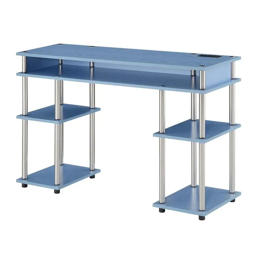 Designs2Go No Tools Student Desk with Charging Station and Shelves, Blue
Designs2Go No Tools Student Desk with Charging Station and Shelves, Blue