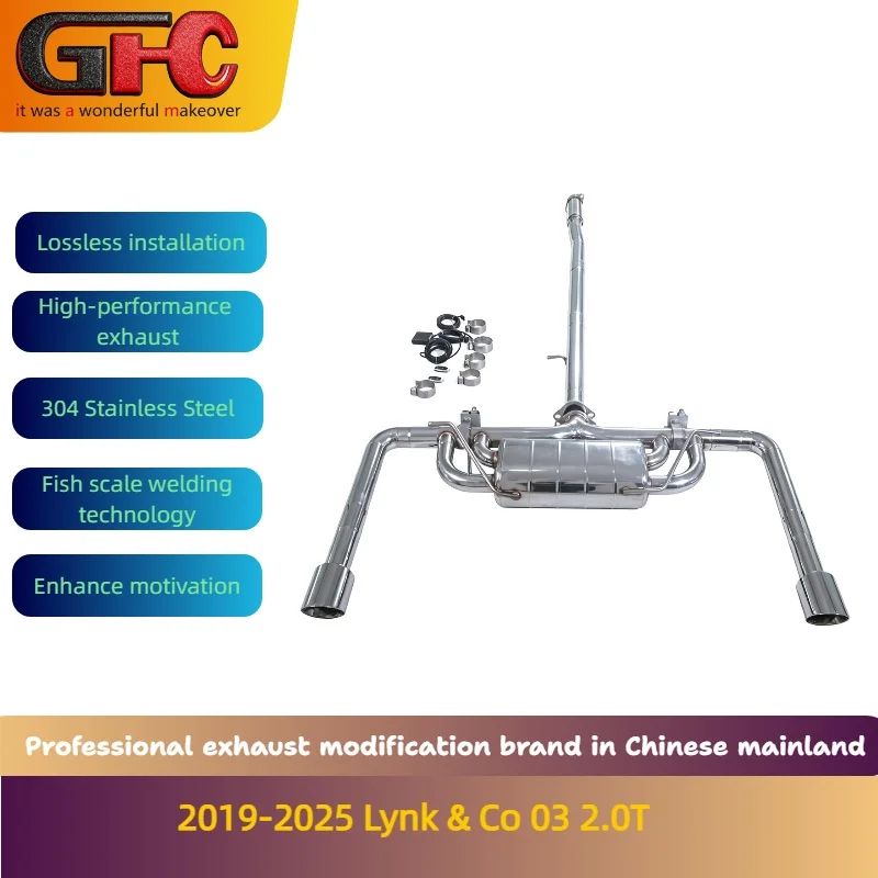 Applicable to the 2019-2025 Lynk & Co 03 2.0T Mid Rear Section Stainless Steel Catback High-performance Exhaust System
Applicable to the 2019-2025 Lynk & Co 03 2.0T Mid Rear Section Stainless Steel Catback High-performance Exhaust System
