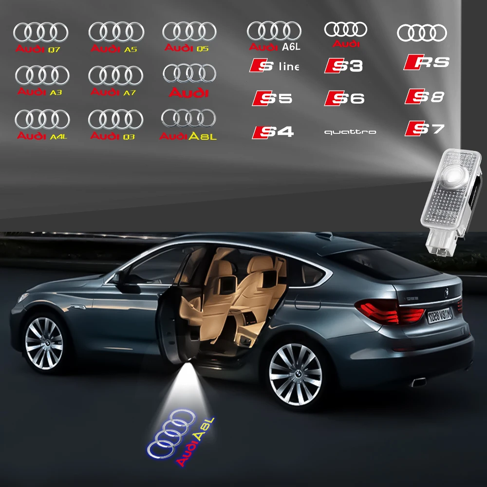 2Pcs LED Car Door Logo Welcome Lights Auto Laser Projector Lamp For Audi A3 8P A4 A6 C6 B8 Sline RS B6 B5 B4 B3 A5 A7 A8 C5 C7
2Pcs LED Car Door Logo Welcome Lights Auto Laser Projector Lamp For Audi A3 8P A4 A6 C6 B8 Sline RS B6 B5 B4 B3 A5 A7 A8 C5 C7