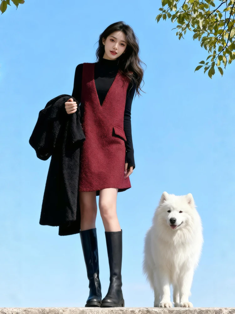 Black Long Sleeve Base Shirt Vest Dress Set Women's Fashion Trend 2025 Autumn Winter Casual Style High Waist Short Skirt
Black Long Sleeve Base Shirt Vest Dress Set Women's Fashion Trend 2025 Autumn Winter Casual Style High Waist Short Skirt