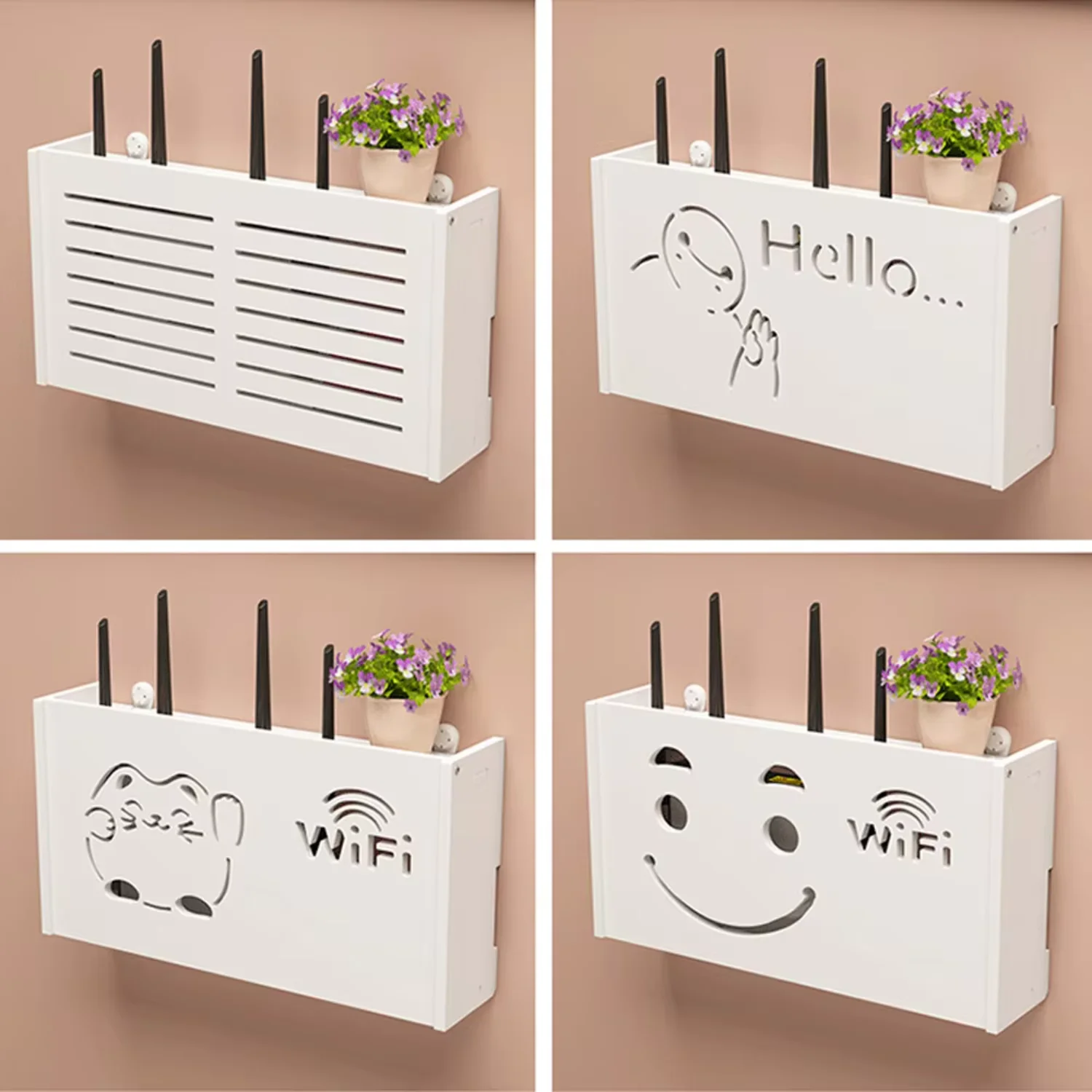 Wireless Wifi Router Box Living Room Socket Wifi Decoration Wall-mounted TV Set-top Box Rack Cable Power Organizer
Wireless Wifi Router Box Living Room Socket Wifi Decoration Wall-mounted TV Set-top Box Rack Cable Power Organizer