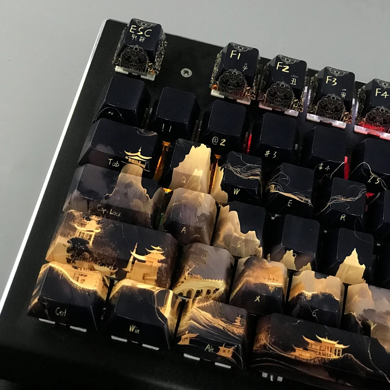 Black gilt PBT material side engraved mechanical keyboard cap metal texture Succubus original factory highly customized
Black gilt PBT material side engraved mechanical keyboard cap metal texture Succubus original factory highly customized