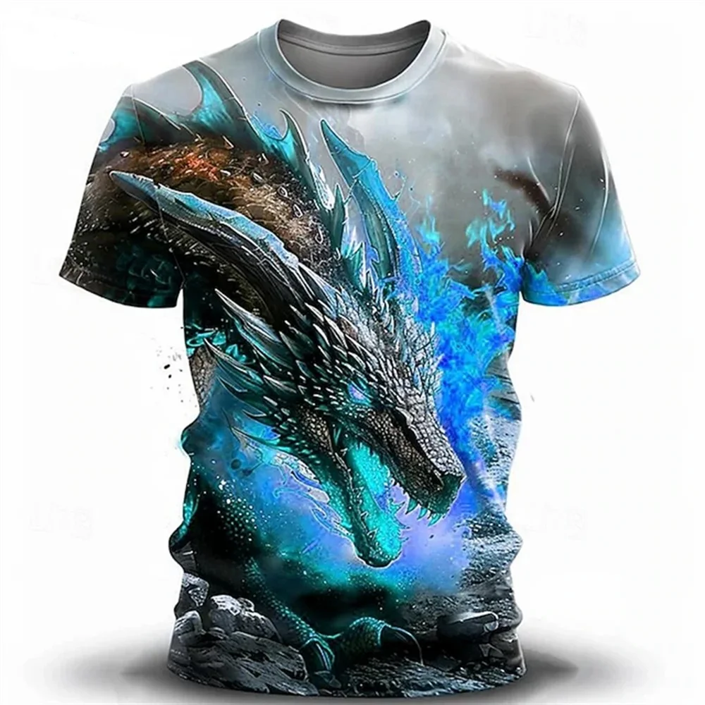 Summer Men's Dragon Print T-shirt Man personality Dragon Graphic Tee Men's Clothes Fashion Short Sleeve Tee Oversized T shirt
Summer Men's Dragon Print T-shirt Man personality Dragon Graphic Tee Men's Clothes Fashion Short Sleeve Tee Oversized T shirt