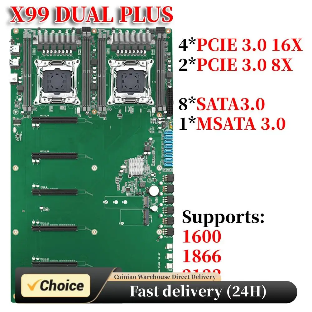 X99 DUAL PLUS Материнская плата для майнинга поддерживает DDR4 RAM 256 ГБ LGA 2011-3 V3/V4 Процессор с разъемом ПК Материнская плата 4 *USB3.0 8 * SATA3.0 NVME M.2
X99 DUAL PLUS Материнская плата для майнинга поддерживает DDR4 RAM 256 ГБ LGA 2011-3 V3/V4 Процессор с разъемом ПК Материнская плата 4 *USB3.0 8 * SATA3.0 NVME M.2