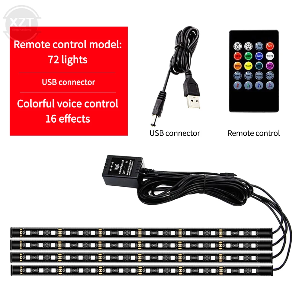 Car Interior Ambient Light Neon LED Strip Foot Light with Wireless Remote Music Control Auto RGB Atmosphere Decorative Lamp
Car Interior Ambient Light Neon LED Strip Foot Light with Wireless Remote Music Control Auto RGB Atmosphere Decorative Lamp
