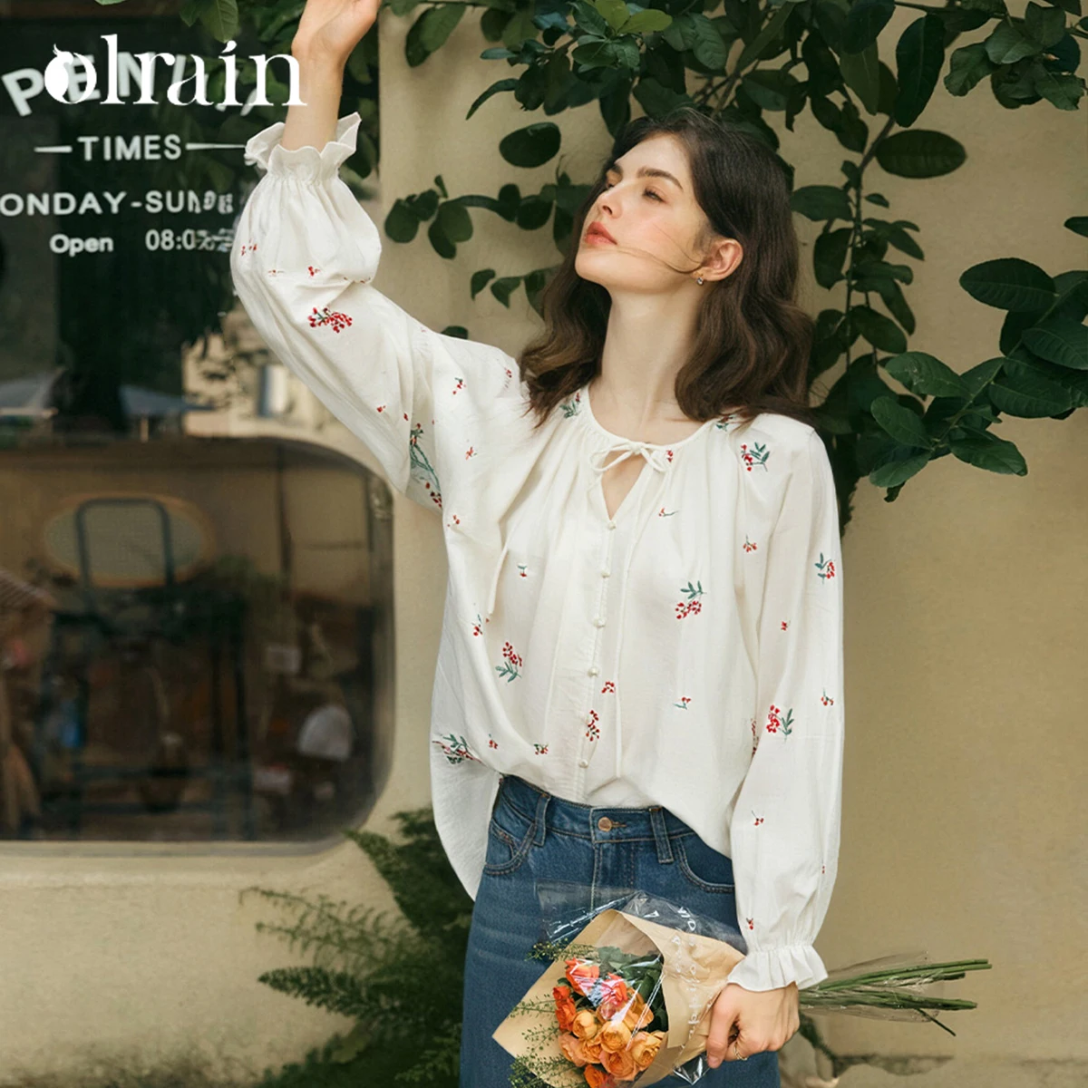 OLrain French Pastoral Embroidered White Shirt Autumn 2025 New Loose Lazy Long Sleeve Shirt M57QC000068
OLrain French Pastoral Embroidered White Shirt Autumn 2025 New Loose Lazy Long Sleeve Shirt M57QC000068