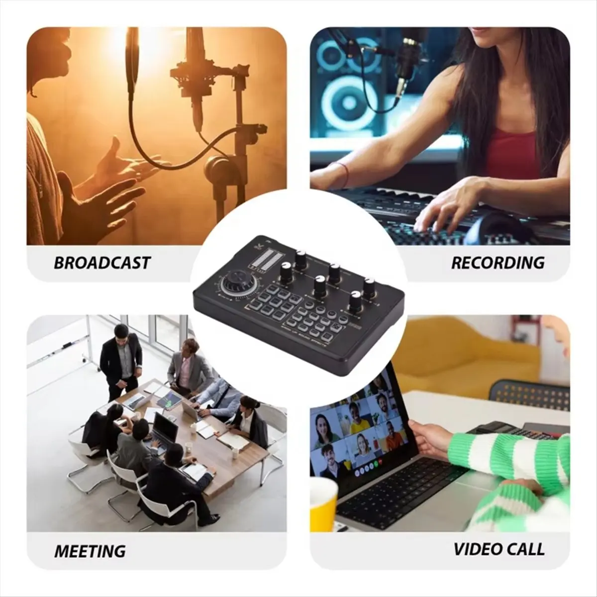 (A96Z) V80 Live Streaming Sound Card Audio Recording Professional Sound Card Mixer with DJ Mixer Voice Changer Audio Effects
(A96Z) V80 Live Streaming Sound Card Audio Recording Professional Sound Card Mixer with DJ Mixer Voice Changer Audio Effects