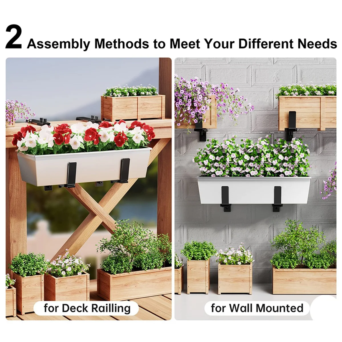 ABFKW 4PCS Adjustable Planter Box Bracket (6 to 12.5 Inches) for Flower Box Holders, Window Boxes PlantersHooks, Wall
ABFKW 4PCS Adjustable Planter Box Bracket (6 to 12.5 Inches) for Flower Box Holders, Window Boxes PlantersHooks, Wall