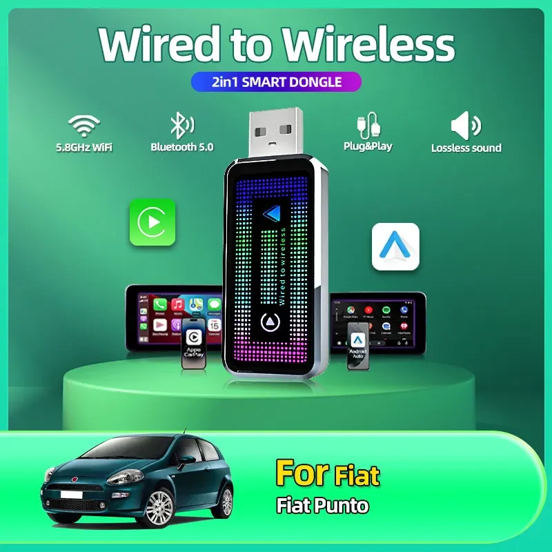 Wireless Carplay AI Box Android Auto Plug And Play Applicable To Convert Original Car Wired Carplay To Wireless For Fiat Punto
Wireless Carplay AI Box Android Auto Plug And Play Applicable To Convert Original Car Wired Carplay To Wireless For Fiat Punto