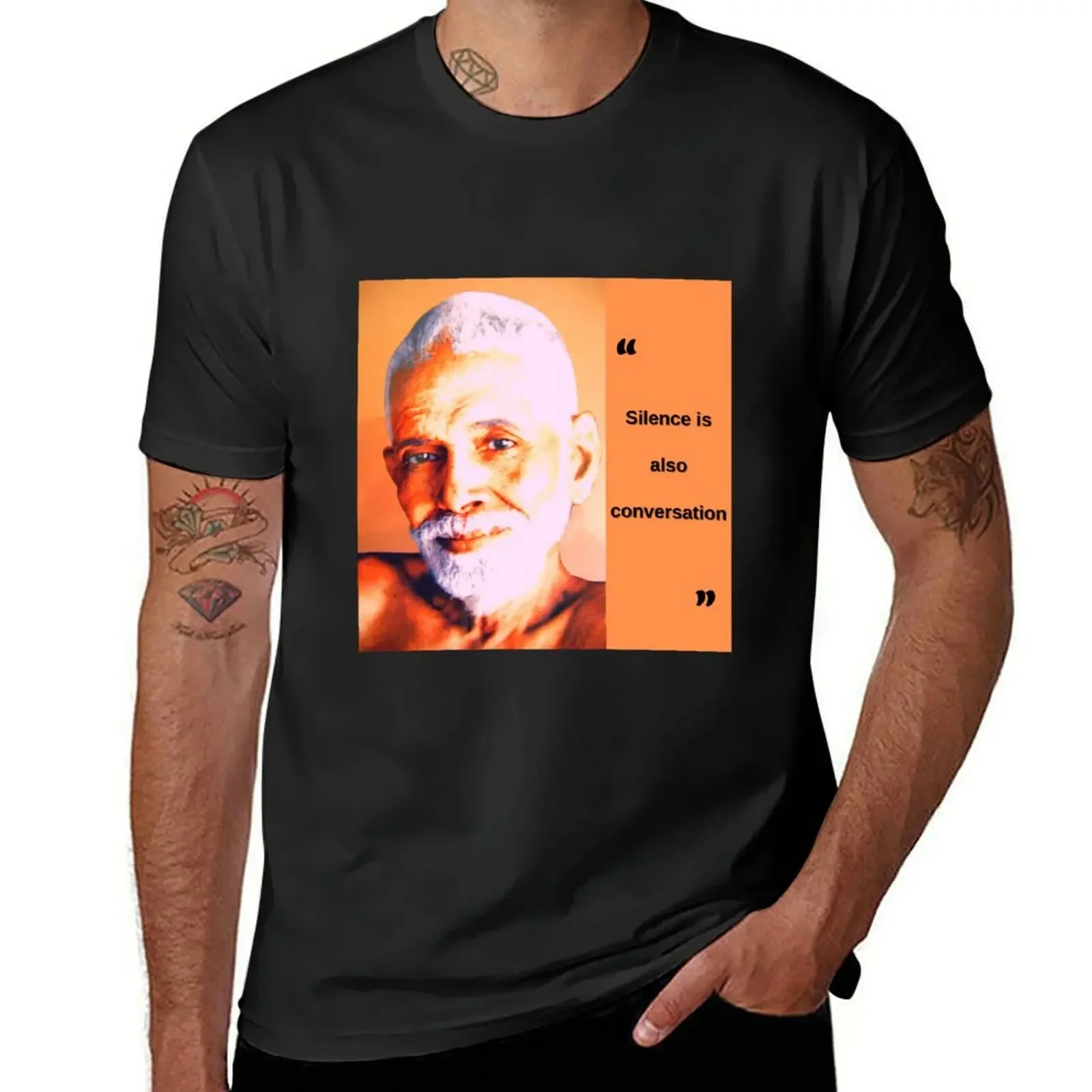 Ramana Maharshi Silence Quote T-Shirt anime quick-drying vintage t shirt men
Ramana Maharshi Silence Quote T-Shirt anime quick-drying vintage t shirt men