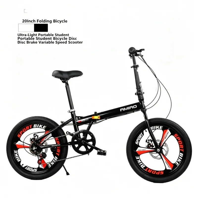 20 Inch Black Ultra-Light Portable Folding Bicycle with Disc Brake Variable Speed Adult Student Commuter Bike Integrated Wheel
20 Inch Black Ultra-Light Portable Folding Bicycle with Disc Brake Variable Speed Adult Student Commuter Bike Integrated Wheel