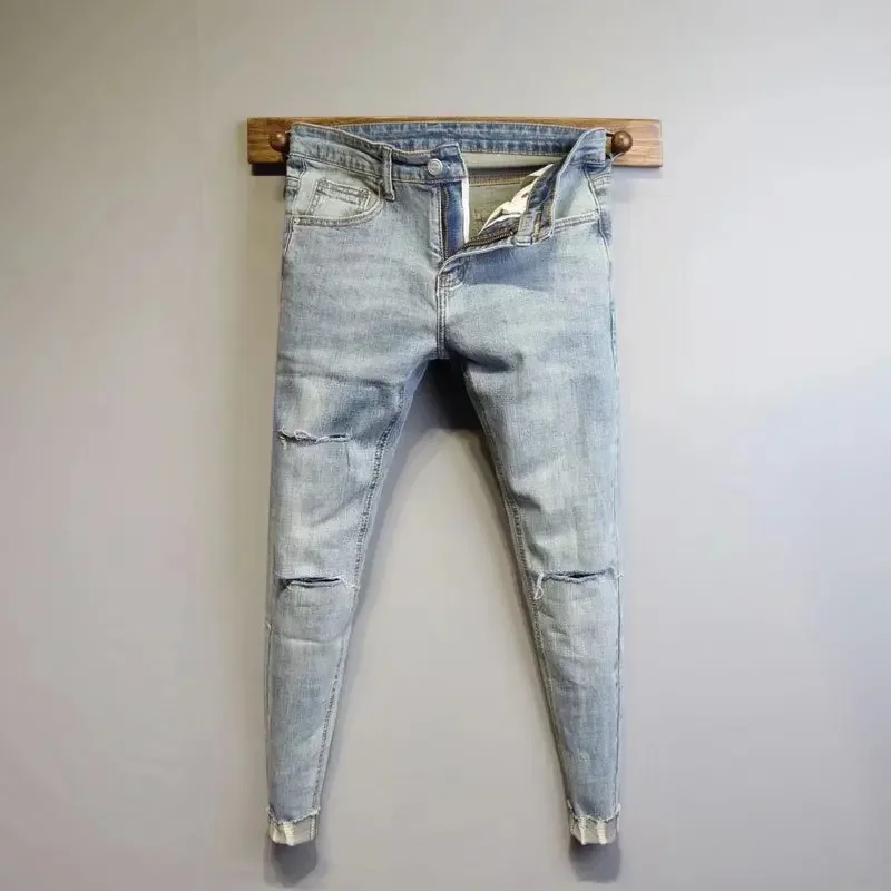 Joker Knives Cut Slim Korean New Simple Fashion Hipster Flash Pants Man Skinny Denim Boyfriend Casual Pants Vintage Jeans Men
Joker Knives Cut Slim Korean New Simple Fashion Hipster Flash Pants Man Skinny Denim Boyfriend Casual Pants Vintage Jeans Men