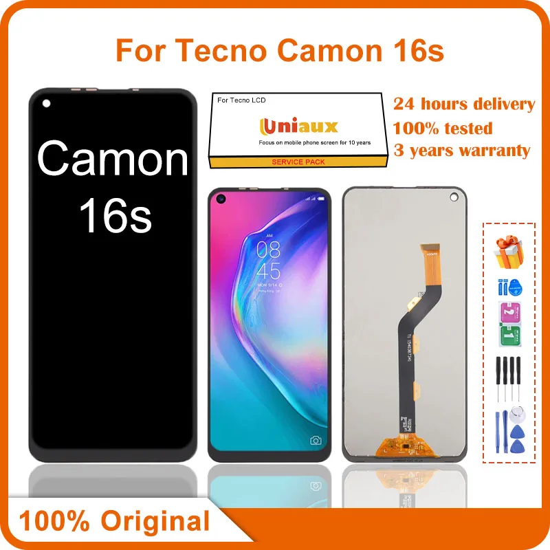 100% Оригинальный ЖК-экран для Tecno Camon 16 S с дигитайзером, полная сборка, Новый ЖК-экран для 16 S, запасные части для ремонта
100% Оригинальный ЖК-экран для Tecno Camon 16 S с дигитайзером, полная сборка, Новый ЖК-экран для 16 S, запасные части для ремонта