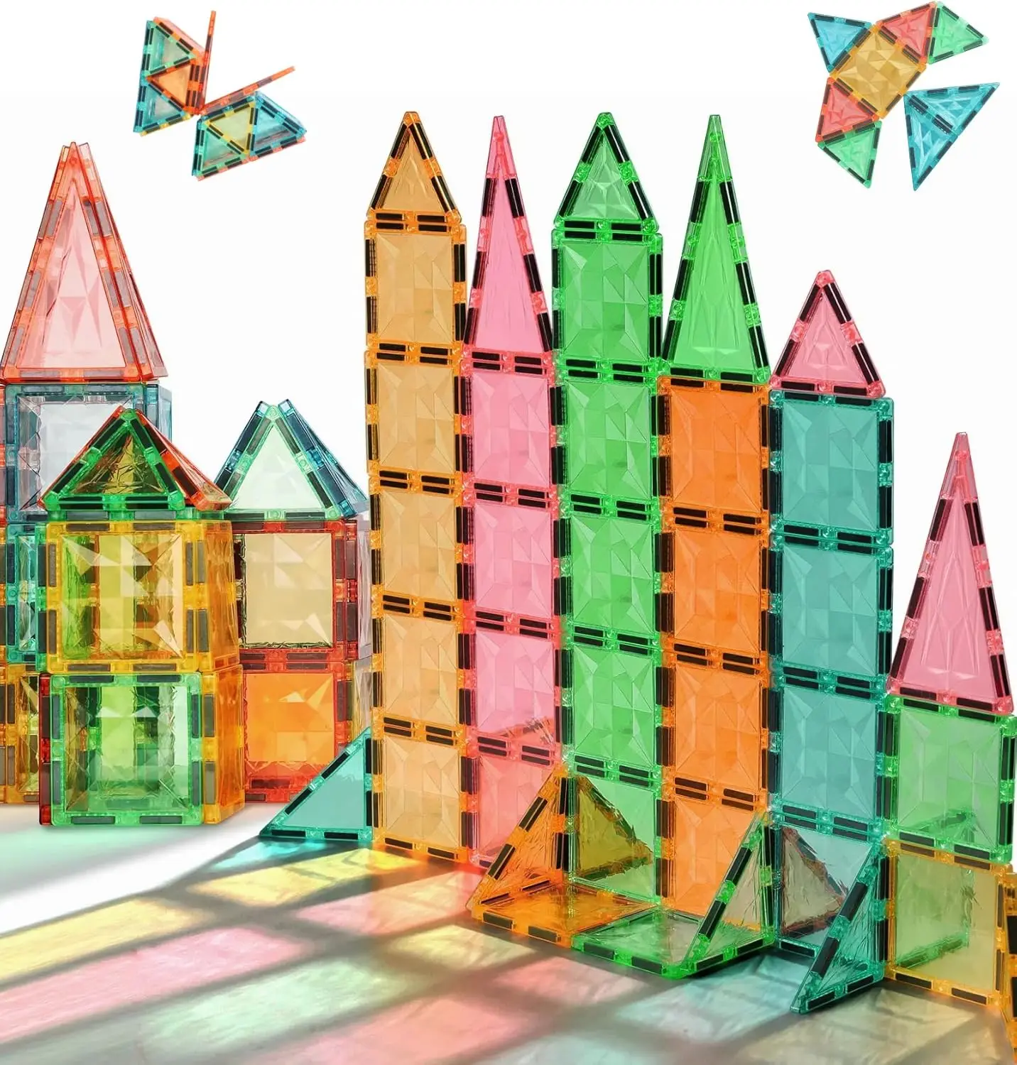 32/60 Pieces Magnetic Tiles,Magnet Building Blocks Construction Stacking Educational Toy Creative Playboard for Kids Ages 3+
32/60 Pieces Magnetic Tiles,Magnet Building Blocks Construction Stacking Educational Toy Creative Playboard for Kids Ages 3+