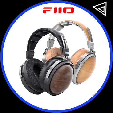 FiiO FT1 Closed-Back Over-Ear Nanowood Fiber Composite Diaphragm Wired Hi-Fi Headphones, American Black Wood Ear Cups for Studio