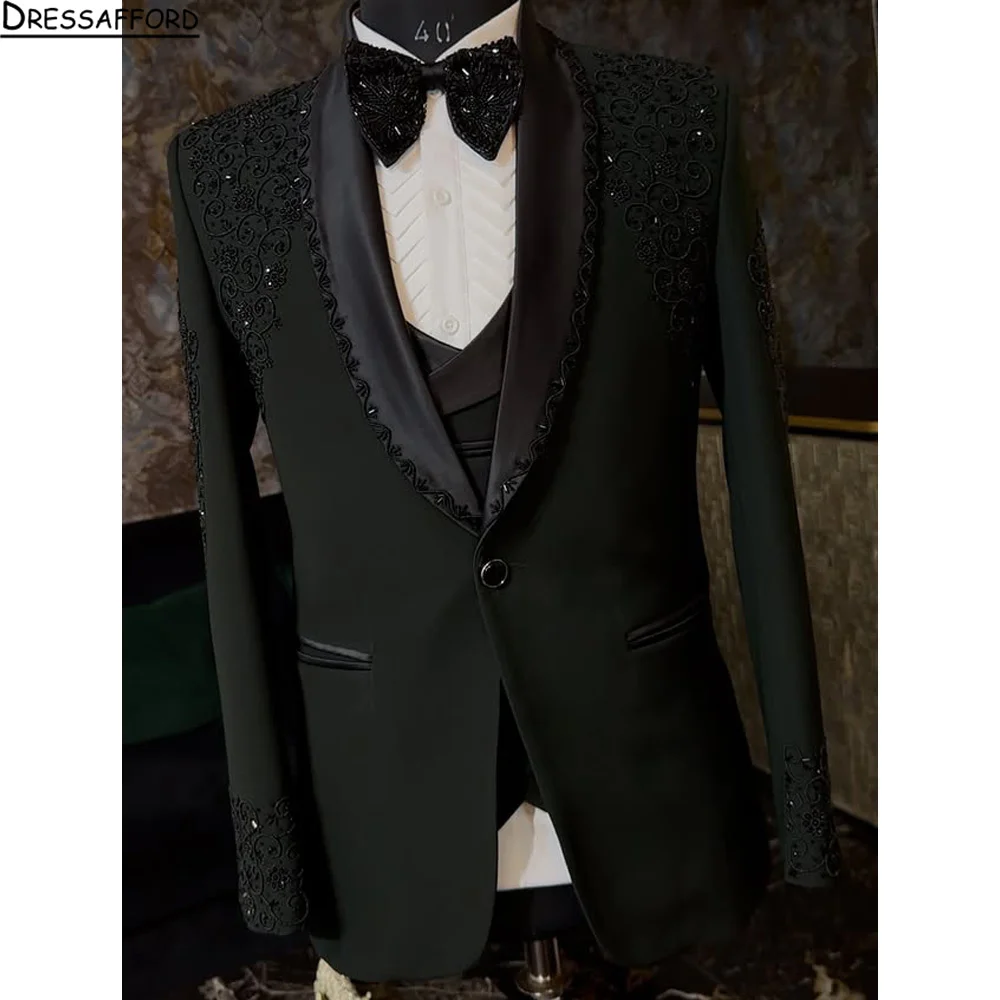 Jacquard 2-Piece Men's Formal Smoking Suit with Xale Lapel Blazer Set for Groom Wedding Best Man Elegant Fitted Tuxedo
Jacquard 2-Piece Men's Formal Smoking Suit with Xale Lapel Blazer Set for Groom Wedding Best Man Elegant Fitted Tuxedo