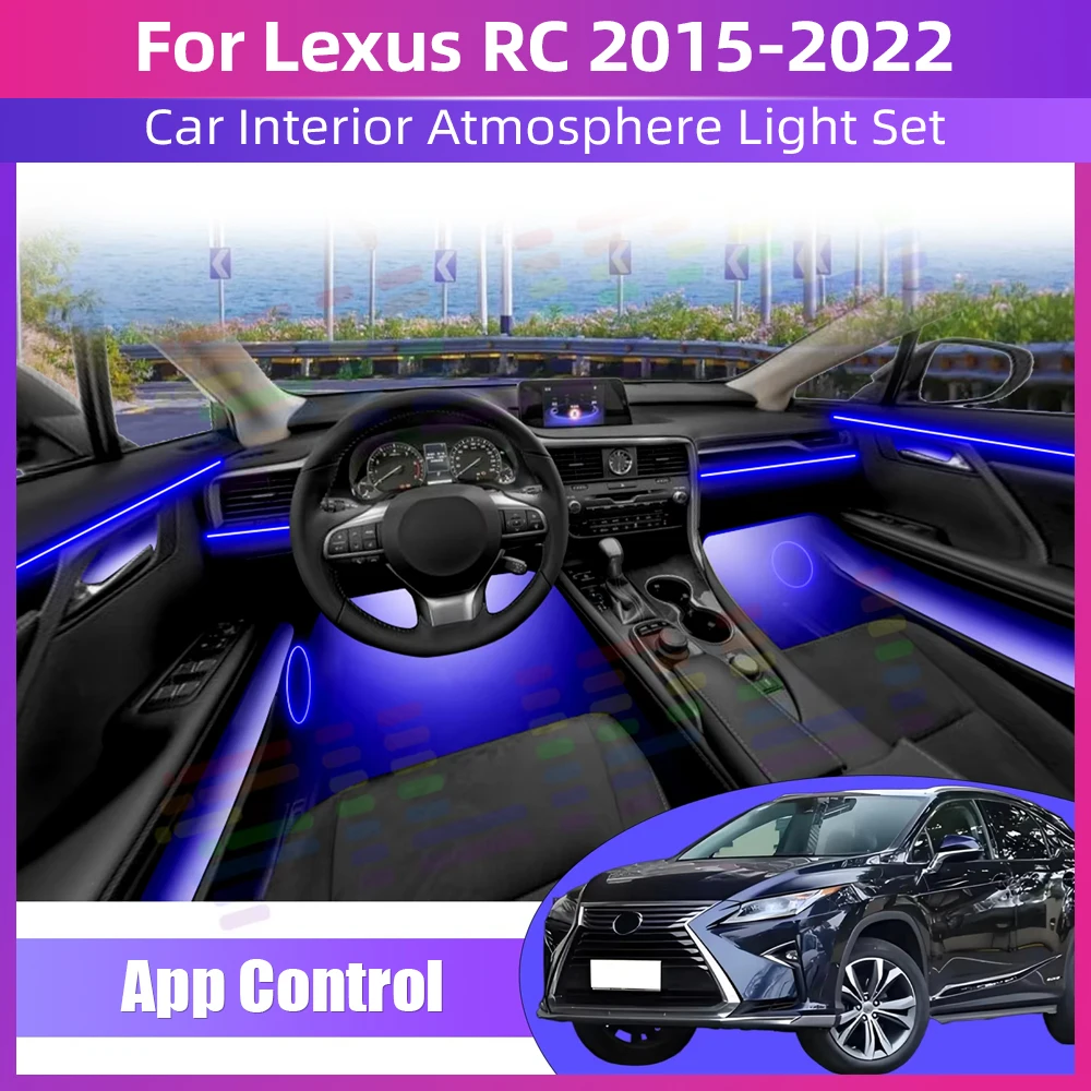 For Lexus RC 2015-2022 Car Ambient Lights RGB 64 Color LED Interior Hidden Acrylic Strip Car Atmosphere Lamp Kit Mood Lighting
For Lexus RC 2015-2022 Car Ambient Lights RGB 64 Color LED Interior Hidden Acrylic Strip Car Atmosphere Lamp Kit Mood Lighting