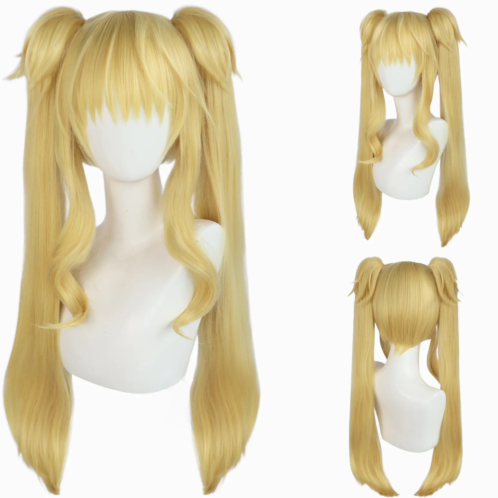 Magical Girl Nanoha Takamachi Golden Yellow Double Tiger Clip Ponytail Cosplay Wig
Magical Girl Nanoha Takamachi Golden Yellow Double Tiger Clip Ponytail Cosplay Wig