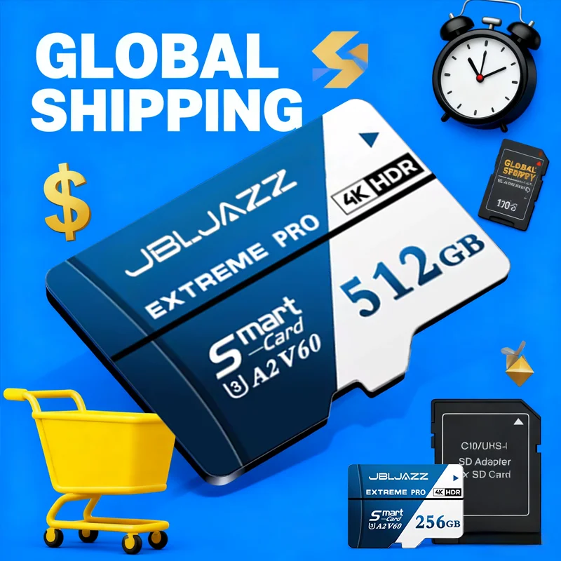 High Speed Micro SD Card 512GB Class 10 for Drone Audio Phone 256GB 128GB 64GB Original Memory Card Compatible Phone Equipment
High Speed Micro SD Card 512GB Class 10 for Drone Audio Phone 256GB 128GB 64GB Original Memory Card Compatible Phone Equipment