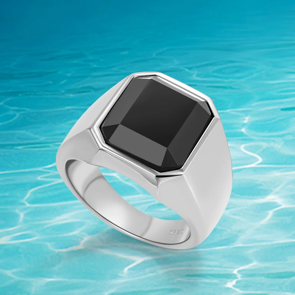 Vintage Mens Black Stone Geometric Rings For Men 925 Sterling Silver Big Wedding Bands Male Engagement Party Jewelry Agate Ring
Vintage Mens Black Stone Geometric Rings For Men 925 Sterling Silver Big Wedding Bands Male Engagement Party Jewelry Agate Ring