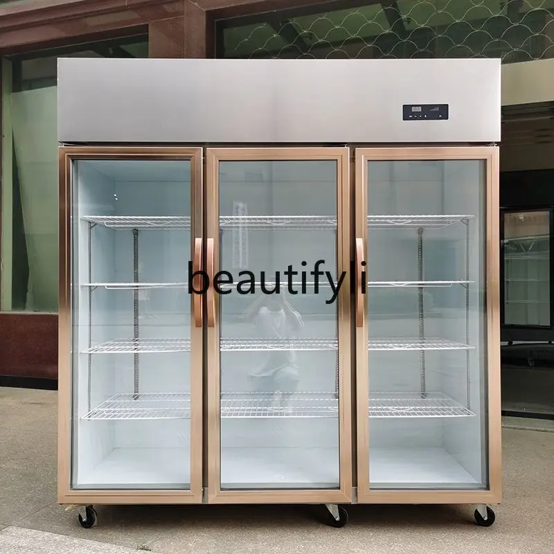 Large three-door refrigerated fresh-keeping display cabinet commercial refrigerator sophomore double door
Large three-door refrigerated fresh-keeping display cabinet commercial refrigerator sophomore double door
