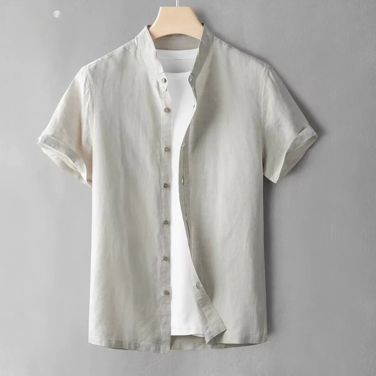 Men's Short Sleeve Shirt Summer Vintage Linen Casual Pure Color Cotton Linen Shirt Breathable Full Linen Upper Apparel
Men's Short Sleeve Shirt Summer Vintage Linen Casual Pure Color Cotton Linen Shirt Breathable Full Linen Upper Apparel