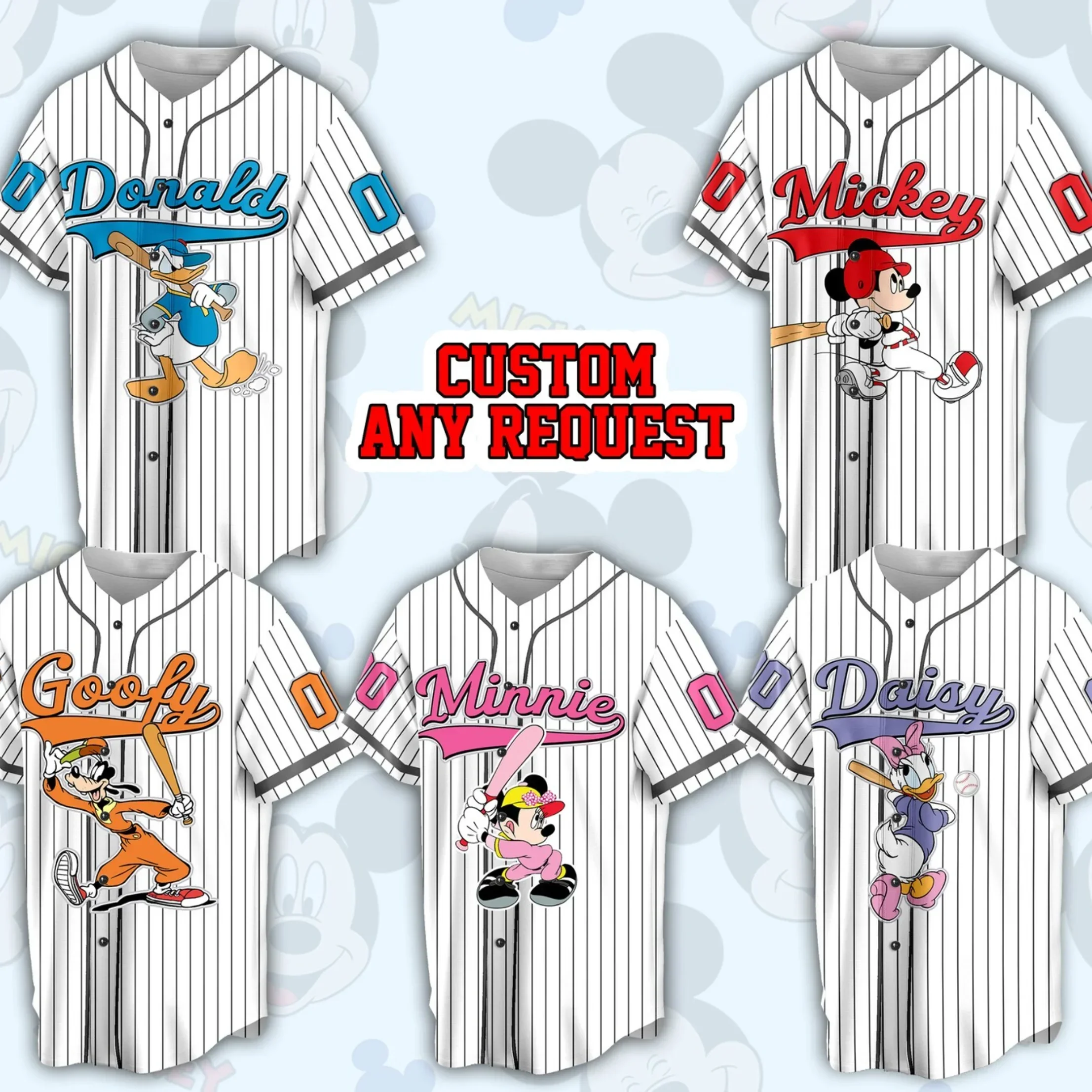 Custom Disney Game Day Baseball Jersey Men Women Short Sleeve Jersey Mickey and Friends Baseball Jersey Disney Baseball Shirt
Custom Disney Game Day Baseball Jersey Men Women Short Sleeve Jersey Mickey and Friends Baseball Jersey Disney Baseball Shirt
